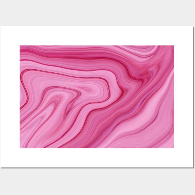 Pink Watercolor Liquid Marble Wall Art by NewburyBoutique